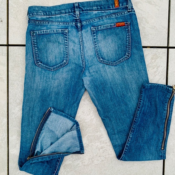 7 FAM Gwenevere Ankle Super Skinny Dark Blue Jeans - Picture 6 of 8